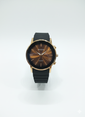 BAISHA Classic Quartz Watch – Black & Gold Edition