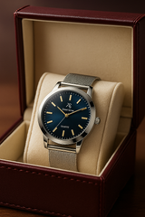 BestTime Royal Blue Mesh Quartz Watch